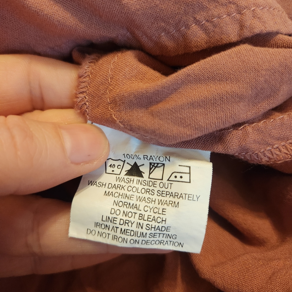 Figs Button-Front Shirt Dress in Dusty Rose - Picture 15 of 15